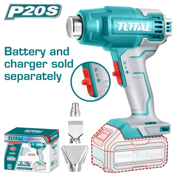 مسدس تسخين بطارية بدون بطارية