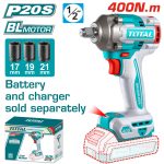 دريل بطارية نص بوصة 400 نيوتن بدون بطارية - TIWLI20401
