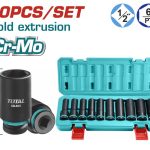 طقم لقم نص بوصة تصادمى طويل 10 قطع - THKISD12102L